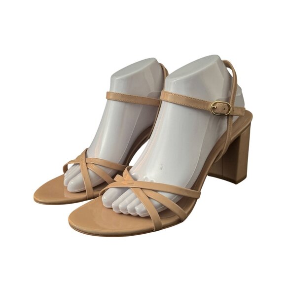 Stuart Weitzman Shoes - Stuart Weitzman Starla Strappy Block Heel Sandal Golden Beige, Size 10 WORN ONCE